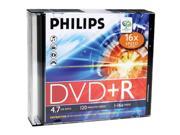PHILIPS DR4S6S05F 17 4.7GB 16x DVD Rs with Slim Jewel Cases 5 pk