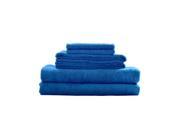 Bamboo Fiber 6pc Towel Set Blue