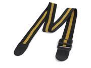 2" Width Nylon Bass Guitar Shoulder Strap Faux Leather Ends