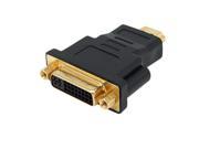 Unique Bargains Spare Parts Black Case HDMI Male to DVI I Dual Link Female