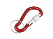 2.2cm Ring Red Carabiner Hook Pouch Holder Keychain Keyring