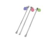 Unique Bargains Metal Ear Pick Spoon Curette Ear Wax Remover w Heart Pendant 6 Pcs