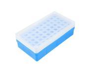 Clear Blue Plastic 50 Positions Laboratory 1.5ml Centrifuge Tube Stand Box