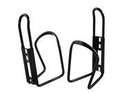Alloy Lightweight Mountain Cycling Bicycle Bike Water Bottle Holder Cage Black 2 Pcs
