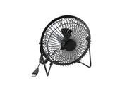 Portable Home Office Solid Metal USB Powered Personal Mini Fan Black
