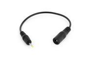 CCTV Security 5.5x2.1mm Female to 2.5x0.7mm Male DC Power Jack Cable Black