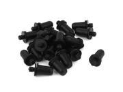 20Pcs Black Plastic 6mm Screws Speaker Grill Guides Pegs Buckles