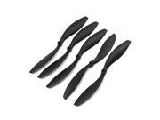 Unique Bargains 5 x RC Airplane Propellers 178x152mm 7x6 Black for 3mm Diameter Shaft Motor