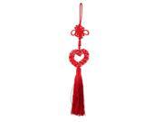 Cars Wall Heart Shape Pandent Red Tassel Hanging Ornament Decor