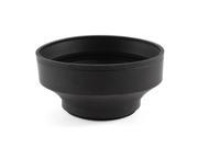 Unique Bargains Replacement 3 Way 58mm Screw In Rubber Lens Hood Cover Black