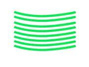 Unique Bargains Van Truck Green Reflective Stickers Tape Wheel Decals 8 Pieces