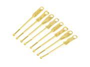 Unique Bargains Gold Tone Metal Ear Pick Spoon Curette Ear Wax Remover 8 Pcs