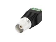 Unique Bargains Solderless Coaxial Cable BNC Female Jack Connector Adapter Silver Tone Black