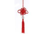 Faux Jade Tassel Decor Red Handmade Chinese Knot Hanging Ornament