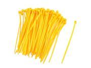 Unique Bargains 100 Pcs Toothed Flexible Marker Cable Zip Wire Tie Straps Orange