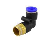 Unique Bargains 3 8 PT Thread to 10mm One Touch Right Angle Joint Pneumatic Quick Adapter