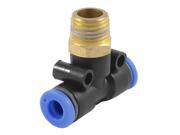 Air Pneumatic 6mm to 1 16 PT Male Thread T Shape One Touch Quick Fitting