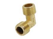 Unique Bargains Air Compressor Fittings Brass 16.5mm Male to Male Thread Elbow