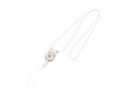 Unique Bargains White Detachable Neck Strap Lanyard String for Phone ID Card Holder Mp3