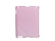 Unique Bargains Unique Bargains Protective Clear Pink Hard Plastic Back Case for The New iPad 2 3