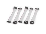 5pcs IDC 12Pin Hard Drive Extension Wire Flat Ribbon Cable Female Connector 10cm