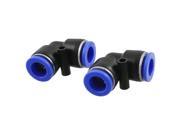 2 Pcs Pneumatic 12mm to 12mm Right Angle Quick Fittings Connector