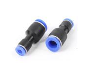 Unique Bargains Tube 10mm to 6mm One Touch Straight Quick Fittings 2pcs