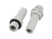 Unique Bargains 2pcs 1 8 BSP Male Pipe Fitting to 8mm Barbed Straight Hose Connector Adapter
