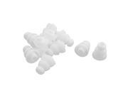 Unique Bargains Silicone Triple Flange in Ear Headphone Cover Earphone Cushion Replacement White 10 Pcs