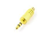 Unique Bargains 3.5mm 1 8 Male Stereo Jack Gold Plated Headphone Audio Adapter Converter Plug