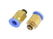 Unique Bargains 2 x Air Pneumatic Straight Connector Quick Fitting Coupler for 6mm OD Tube