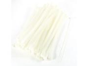 Household Handy Beige Tidy Cables Cord Wire Ties 8mmx200mm 100 Pieces