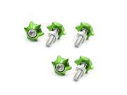 Unique Bargains 5 x Green Car Motorcycle Decorative License Plate Bolts Screws 6mm Thread