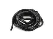 Unique Bargains 14mm Spiral Wrap Wrapping Sleeving Band Wire Cable Black 5M Length
