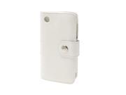 For Iphone 3g White Faux Leather Cover Wallet Style