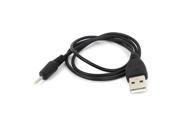 Unique Bargains USB 2.0 A Type Port to DC 2.5 x 0.8mm Power Line Cable Black 71cm Long