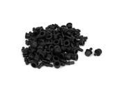 Black Plastic 5mm Screw Speaker Grill Fixing Pegs Socket Studs Buckles 100pcs