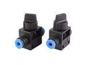 Unique Bargains 2pcs Plastic 4mm to 4mm Push In Fitting Quick Connect Pneumatic Speed Controller