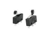 AC 250V 5A Ith 3A Short Hinge Roller Lever AC DC Basic Micro Switch 2PCS