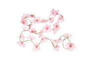 Artificial Light Pink Fabric Flower Hanging Vine 5 Pcs for Festivals Wedding
