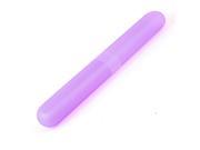Unique Bargains Camping Portable Clear Purple Plastic Toothbrush Cases Boxes Tube Cover