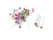 Unique Bargains 55 Pcs Colorful Round Beaded Head Faux Pearl Wedding Corsage Headed Pins