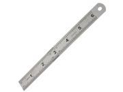Unique Bargains Silver Tone Stainless Steel Straight Ruler Measuring Tools 15cm 6