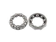 2 Pcs Bicycle Middle Axle Steel Ball Frame Silver Tone