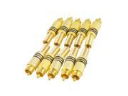 Male RCA Plug to 7mm Dia Coaxial Cable Spring Connectors 10 Pcs