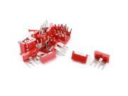 Unique Bargains 20 Pcs 2 Position Red Pre Insulated Fork Terminal Jumper Block Connector Strip