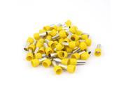 Unique Bargains 50 Pcs Wire Crimp Connector Terminal Insulated Ferrule Yellow E16 12 6AWG 16mm2