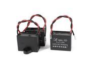 Unique Bargains 3 Pieces CBB61 AC450V 3uF 5% Double Wires Lead Fan Motor Running Capacitor