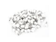 Unique Bargains 100 Pcs Crimp Cord End Terminal Pre Insulated Ferrule White E2508 14AWG 2.5mm2