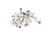 20 Pcs F Type Male Plug Coupler RG6 Coax Cable Connector Adapter Silver Tone
